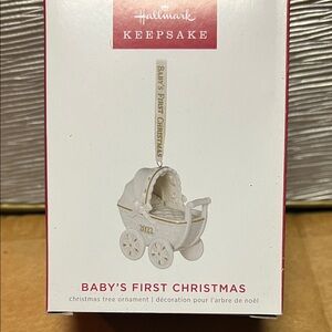 Hallmark Keepsake Baby's First Christmas Ornament - White and Gold